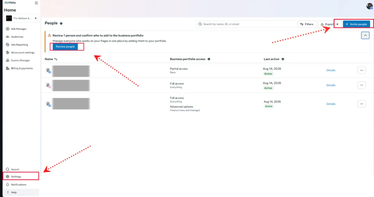 How to add an admin with full control access to your Meta business
