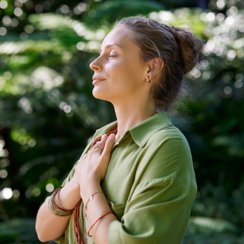 Woman harnessing the power of her mind