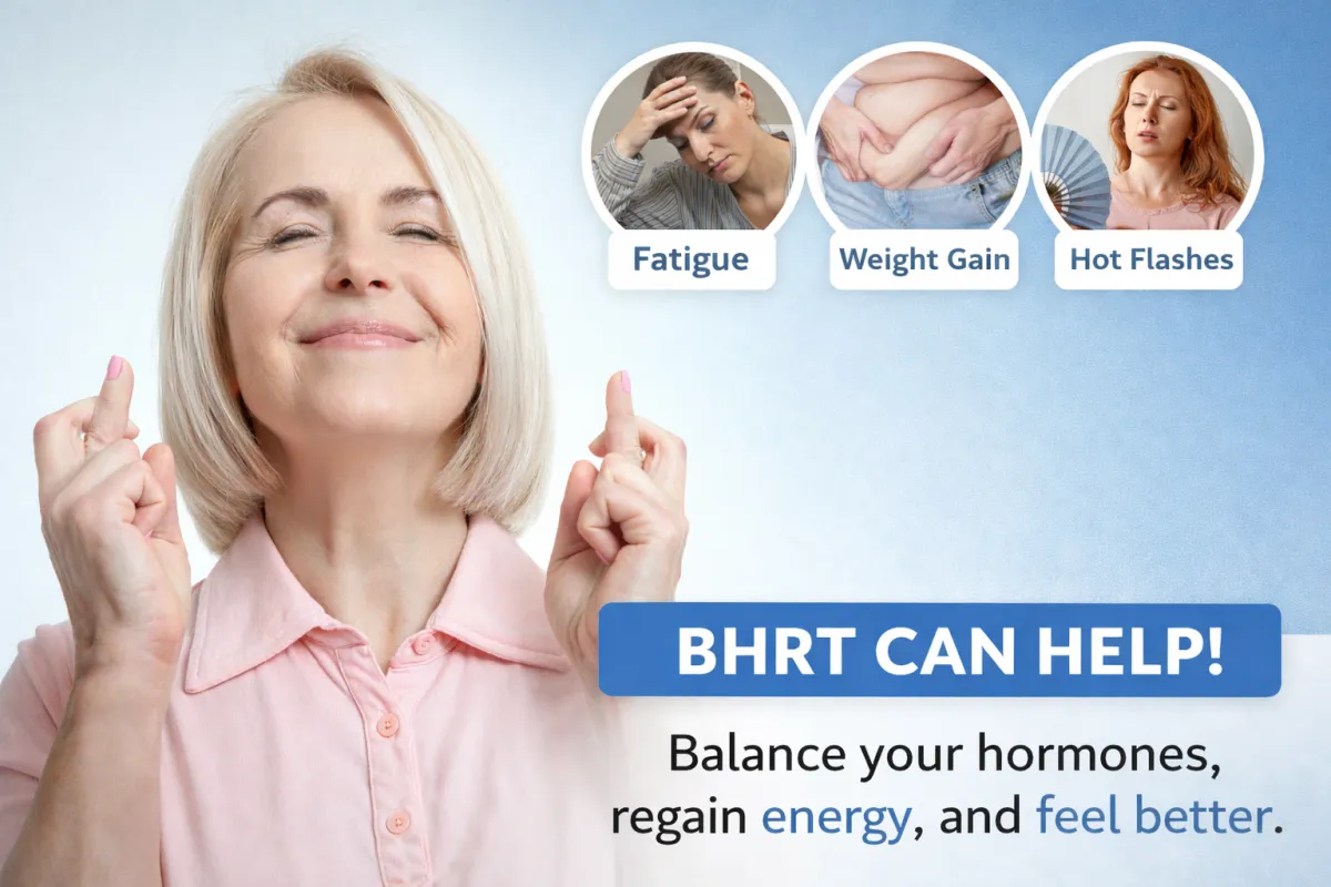 Clinician consulting a smiling adult patient in a bright clinical room