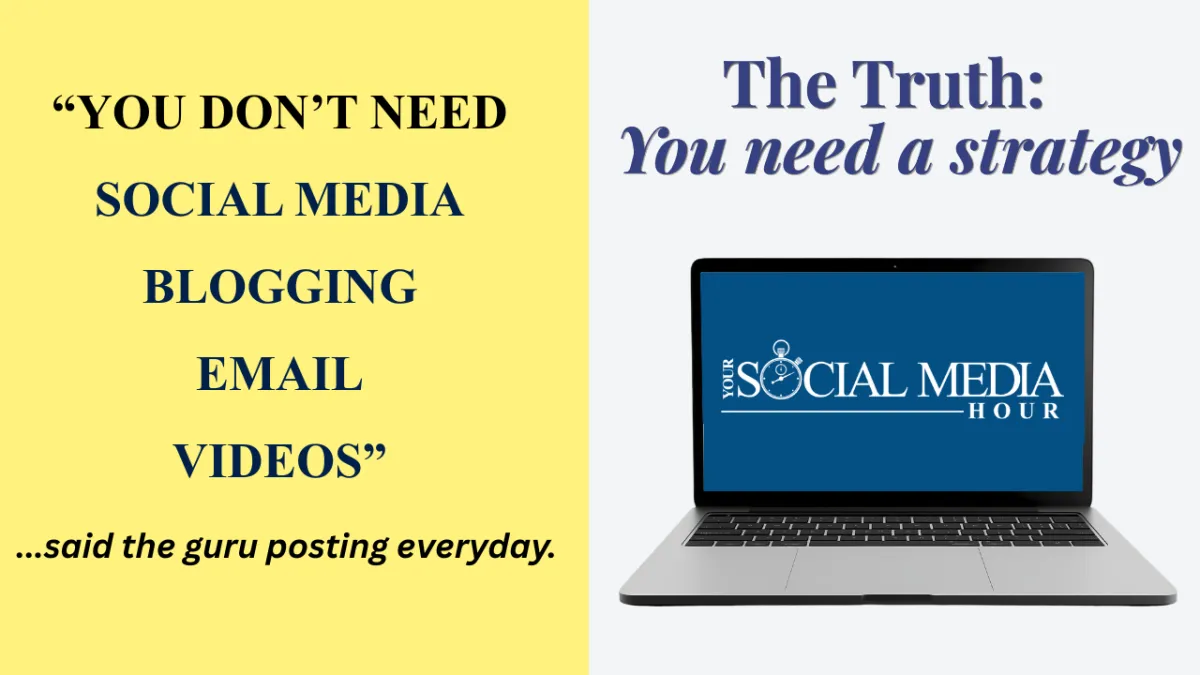 picture of a laptop and text about marketing