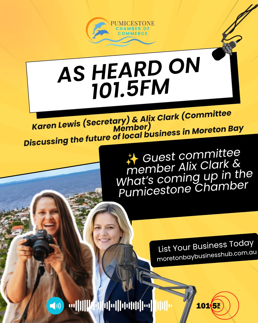 101.5FM Segment on The Pumicestone Chamber of Commerce