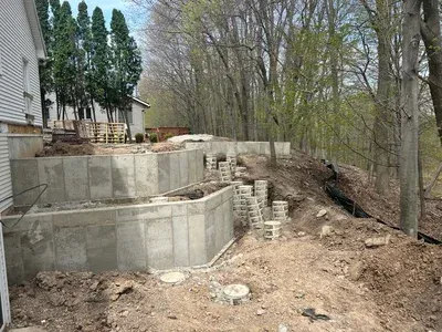 concrete support walls