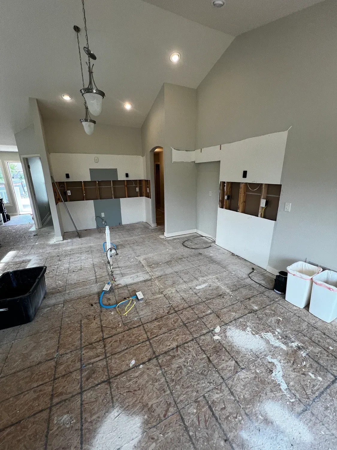 fully gutted kitchen before remodel