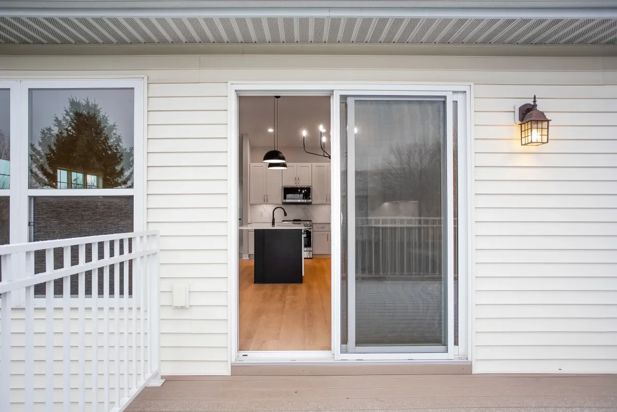 deck looking into kitchen and dining room