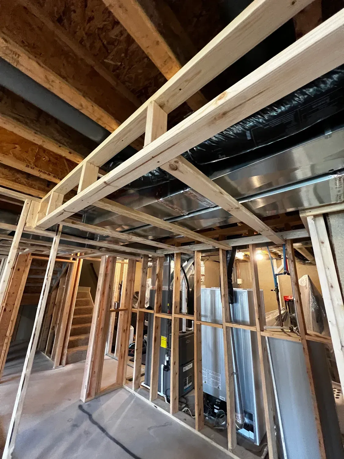 Basement framing for remodel in Grand Rapids, MI