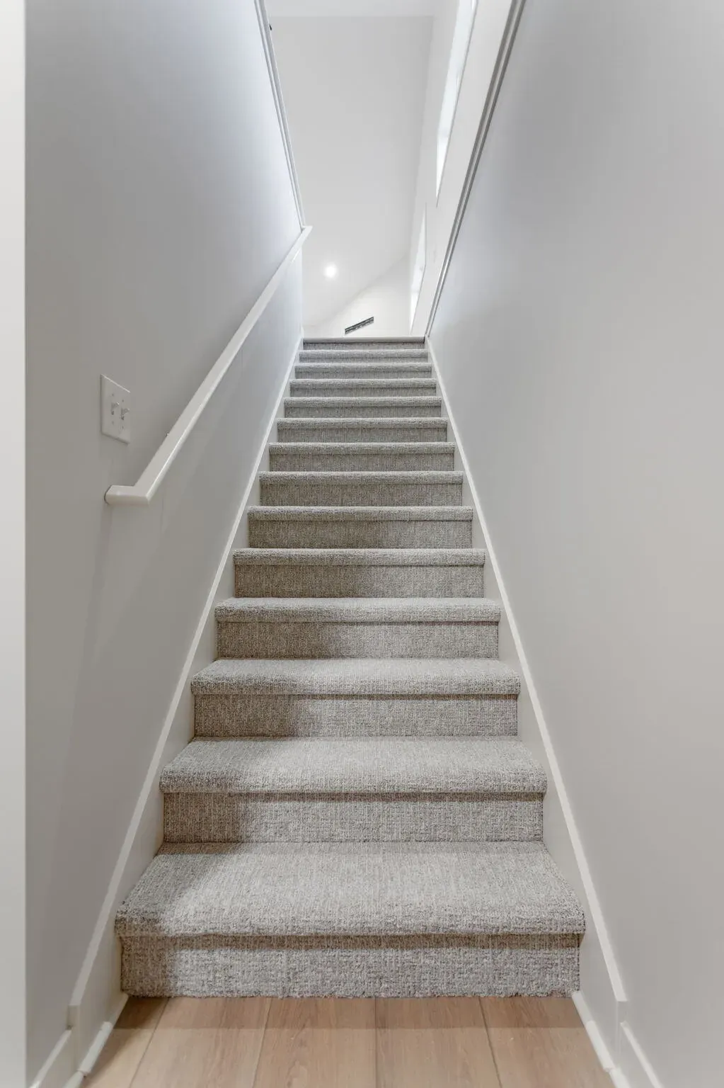 Carpet installation for basement stairs