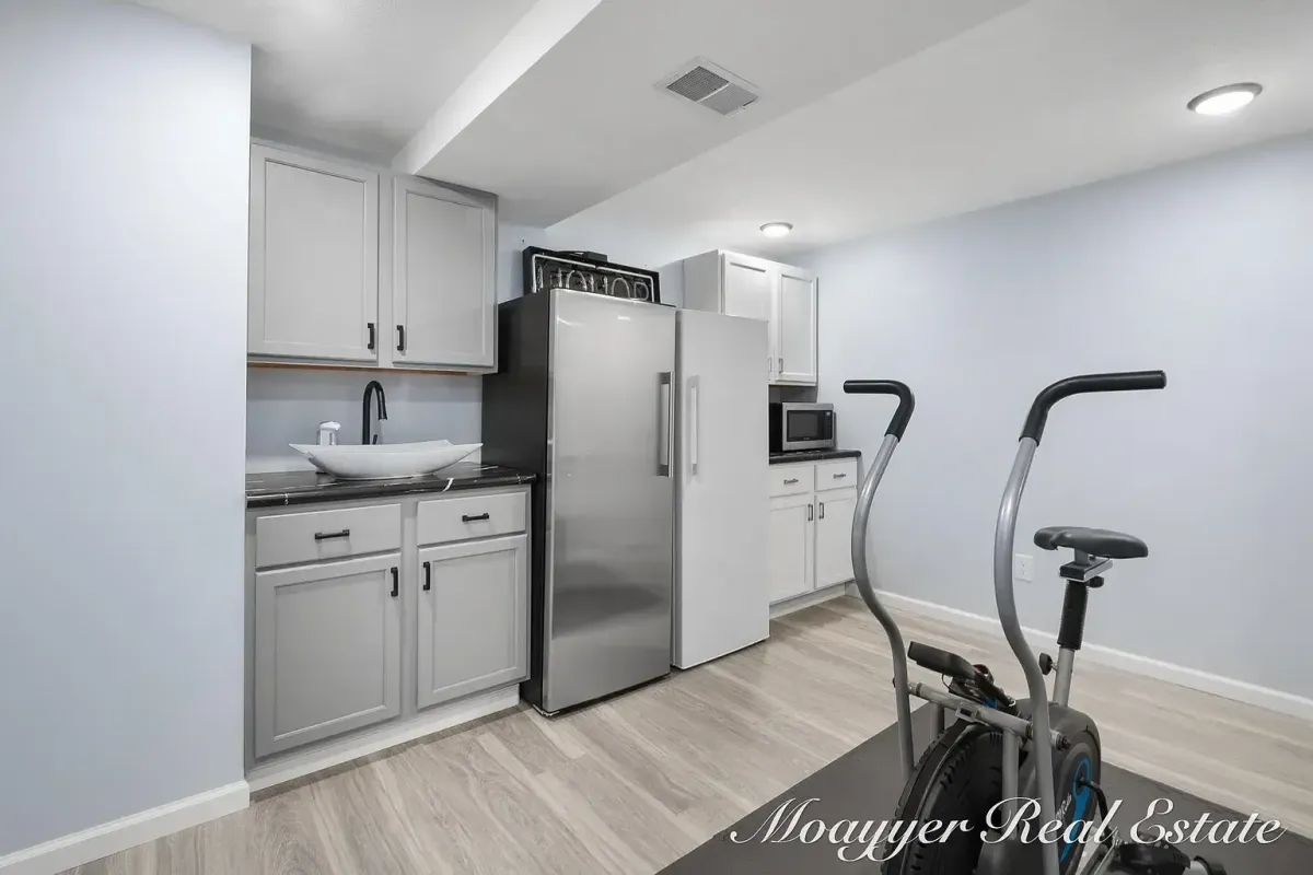 basement kitchen remodel with new appliances