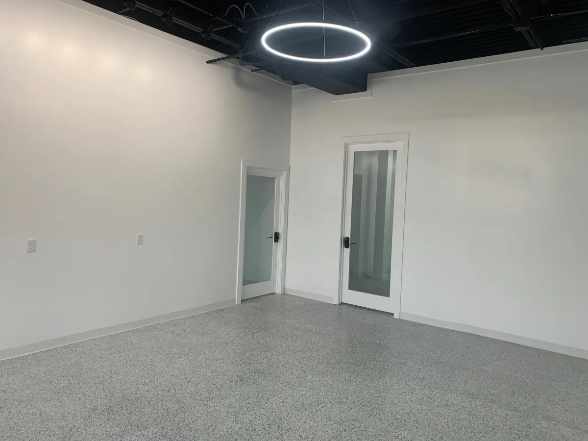 office space remodeled with modern lighting solutions in Grand Rapids