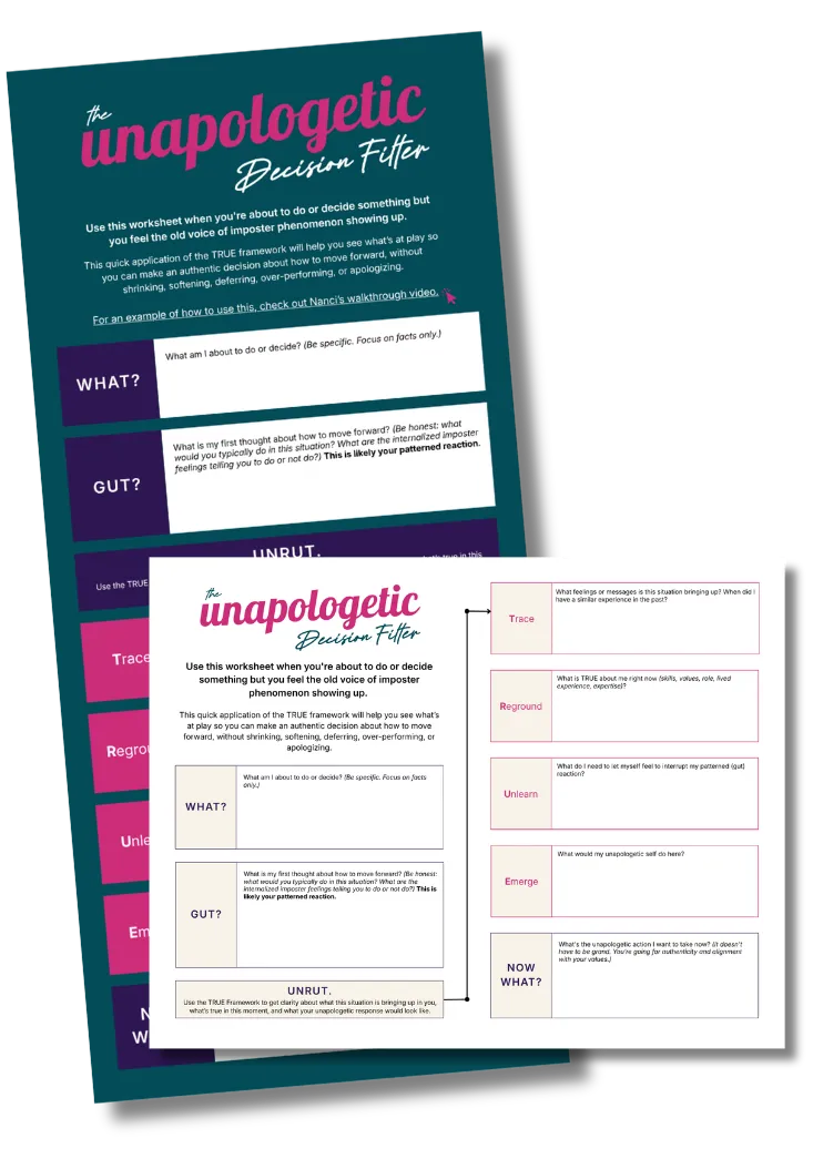Unapologetic Decision Filter