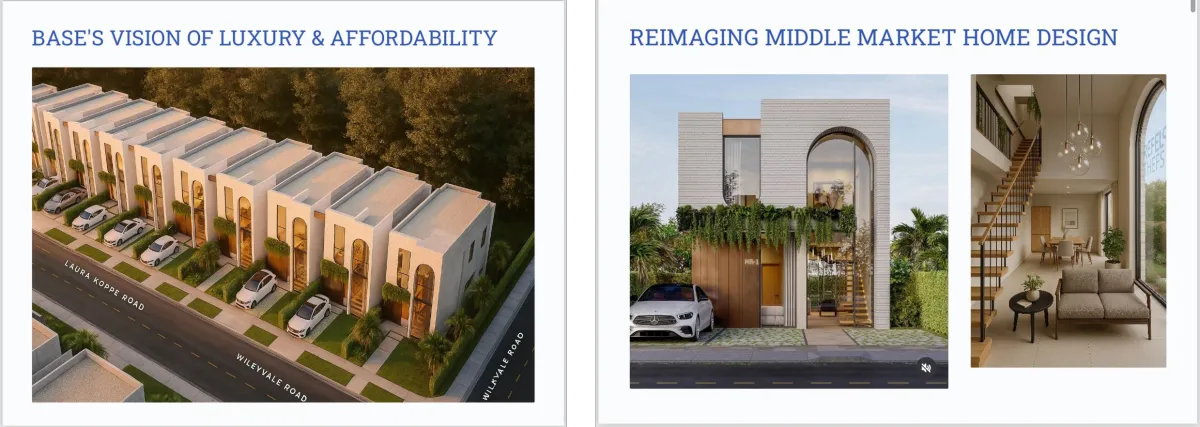 a modern house with a pool in the middle of the yard