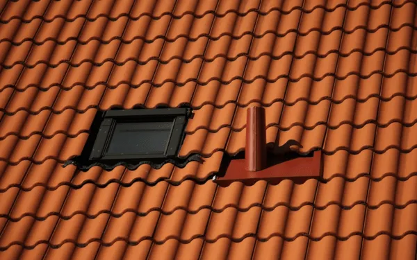 Rengjort orange betongtak