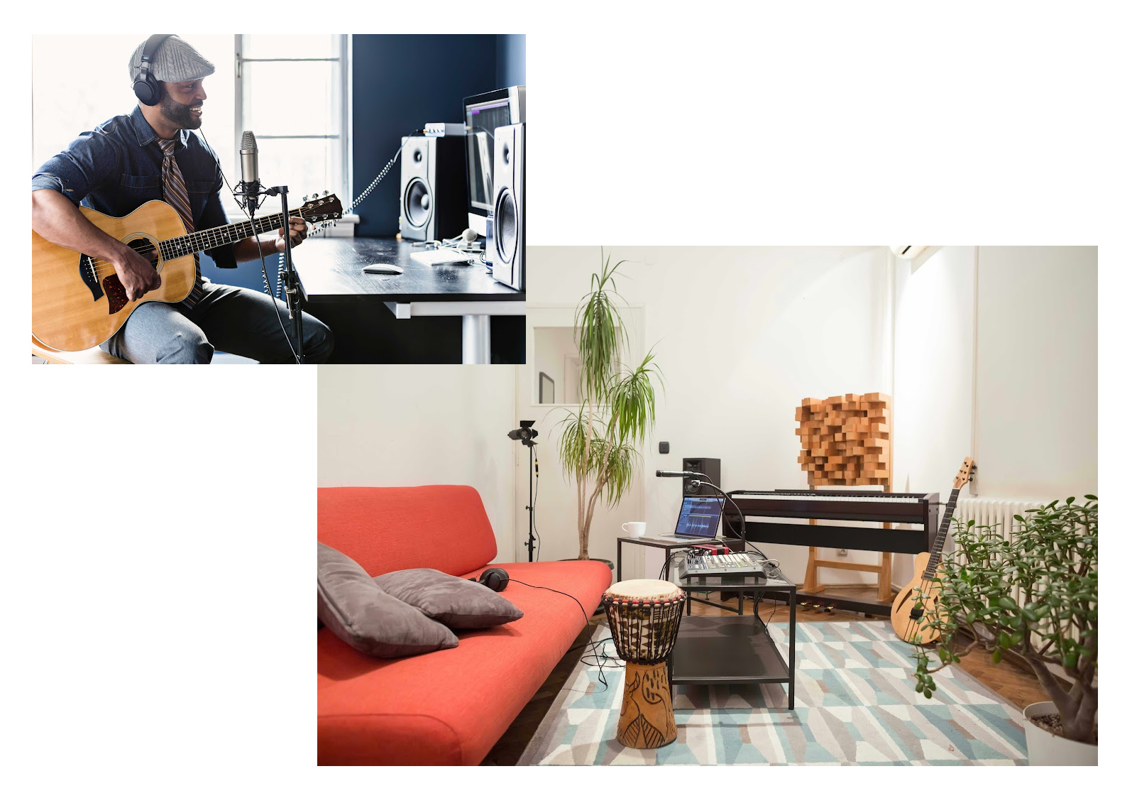 woman painting mural