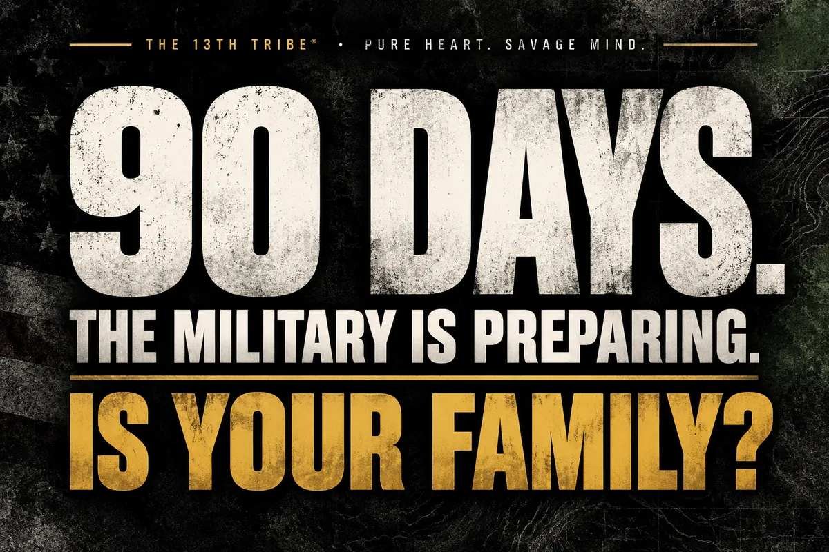 The military is preparing for 90 days of disruption, raising questions about family preparedness, spiritual readiness, and resilience during a crisis.