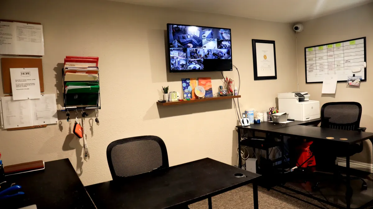 Group Room where clients spend their time in groups at The Hope Ranch