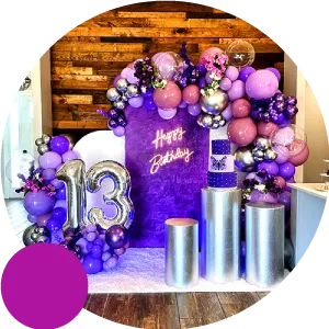 Colorful balloon arch and garland for kids birthday party in Orlando