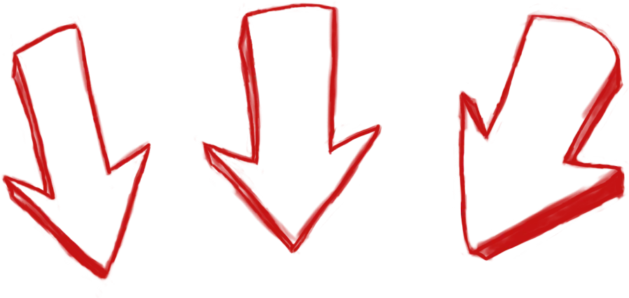 Arrows pointing down