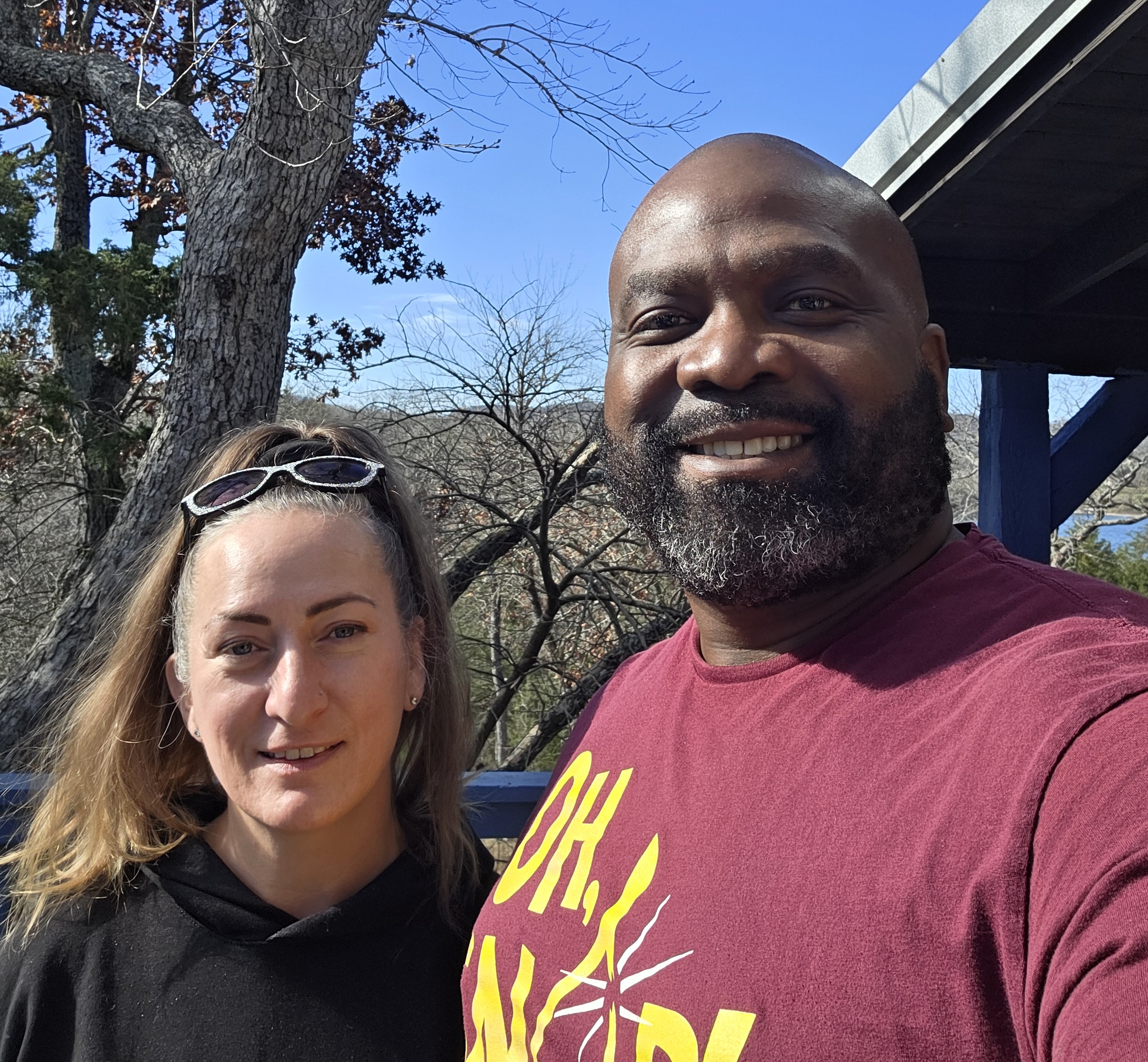 Farmers Sidney and Toryann caring for animals on their Texas farm