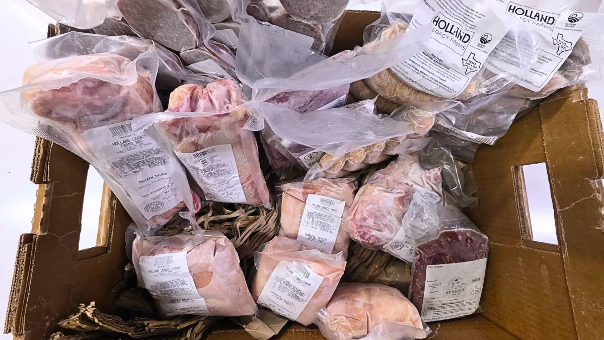 Farm to fork meat delivery box in Dallas Texas