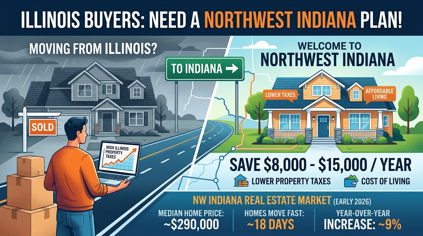 Moving From Illinois to Northwest Indiana: What Buyers Actually Save in 2026