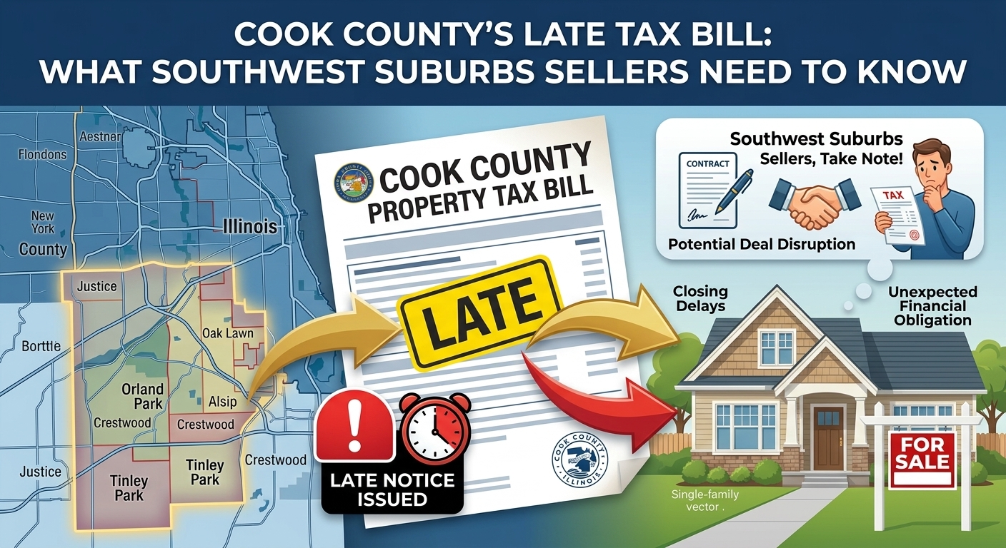 Cook County's Late Tax Bill: What Southwest Suburbs Sellers Need to Know