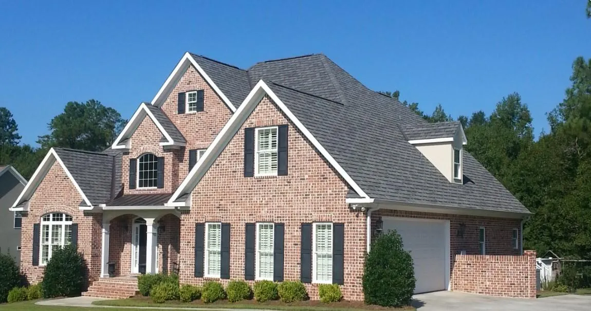 Architectural shingles on steep-slope residential roof