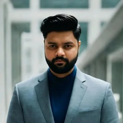 Portrait of Shivam Tiwari, business-casual, on transparent background