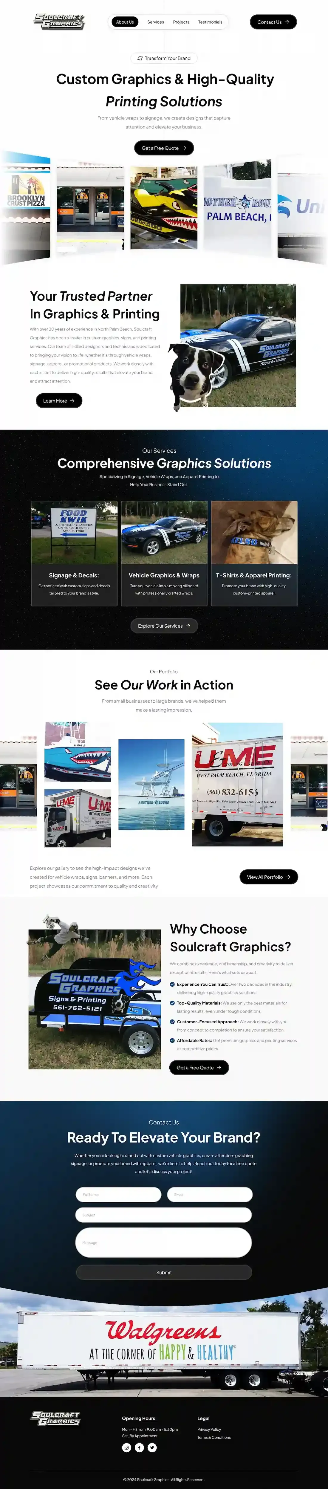 car wrapping business homepage