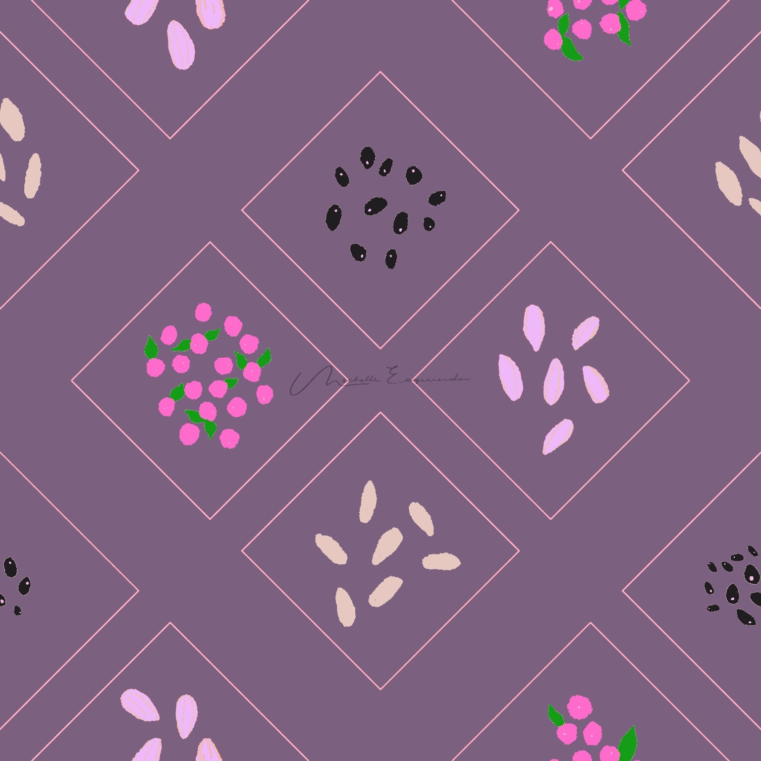 An arrangement of seeds and berries for bird food.