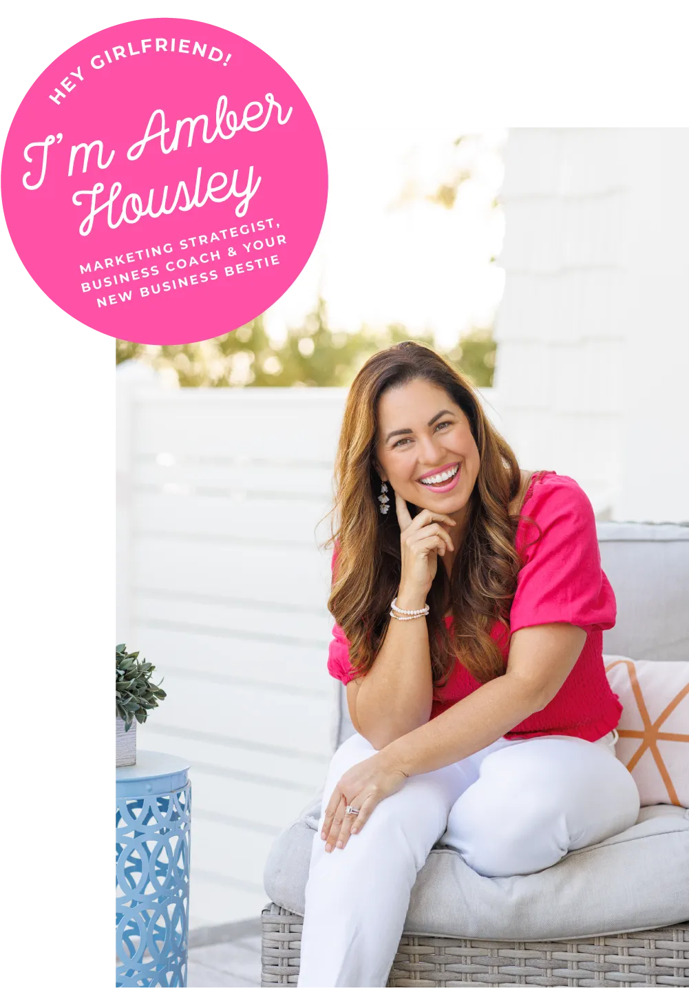 Amber Housley,  a female business coach and marketing strategist