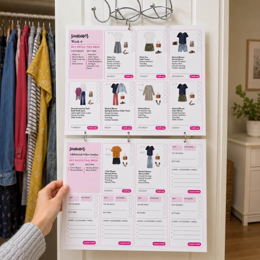Women's Essentials What-to-Wear Outfit Calendar, 6th Edition in use