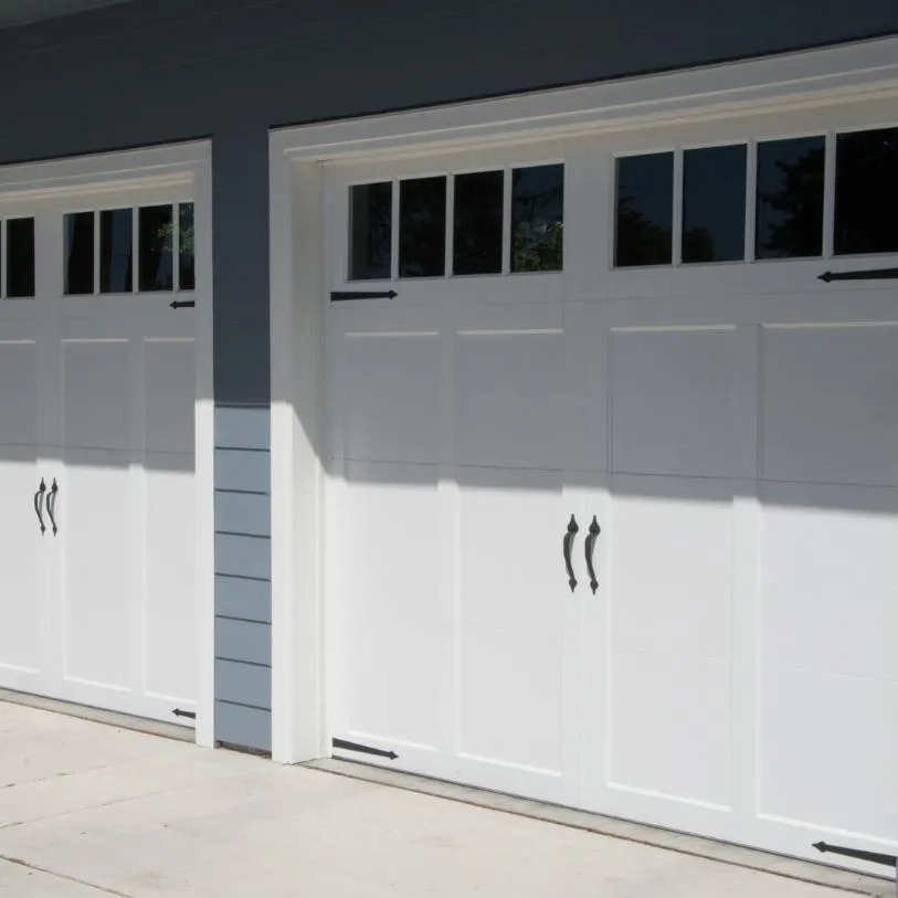 White garage door