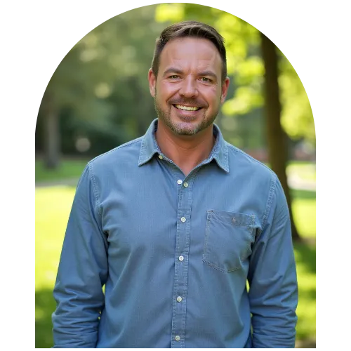 Joe Mackovic, smiling outdoors in a professional portrait. He is the Founder and Principal of Best Decision Bookkeeping in Lakeside Park, Kentucky.