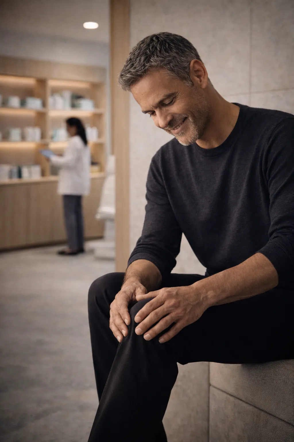 a couple happily jogging through a park