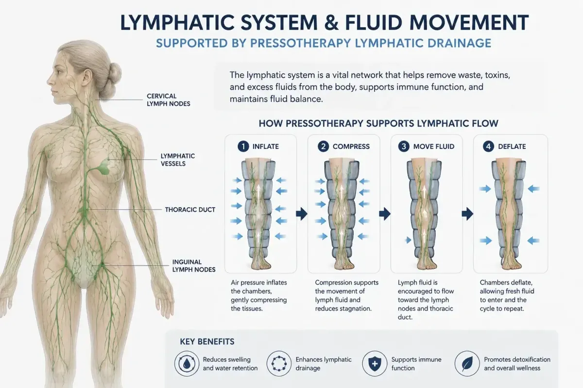 Pressotherapy for Lymphatic Drainage and Circulation