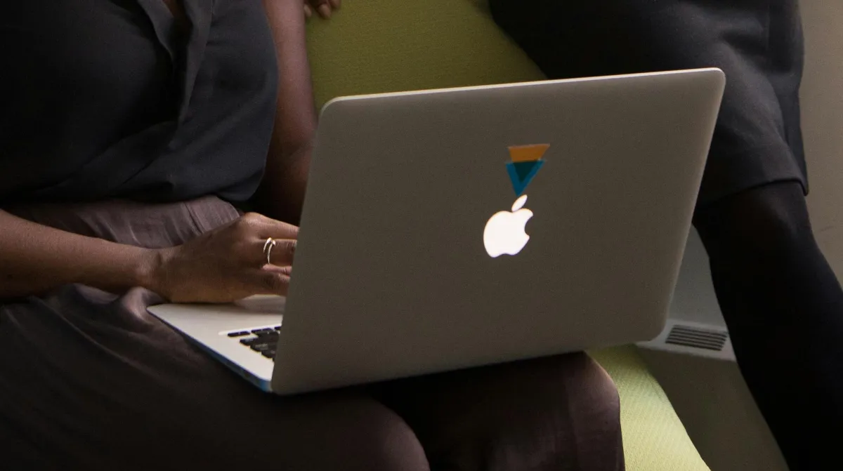 woman working on her laptop