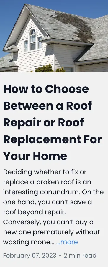 How o choose between a roof repair