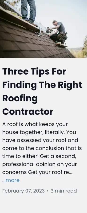 three tips for find roofing contractor