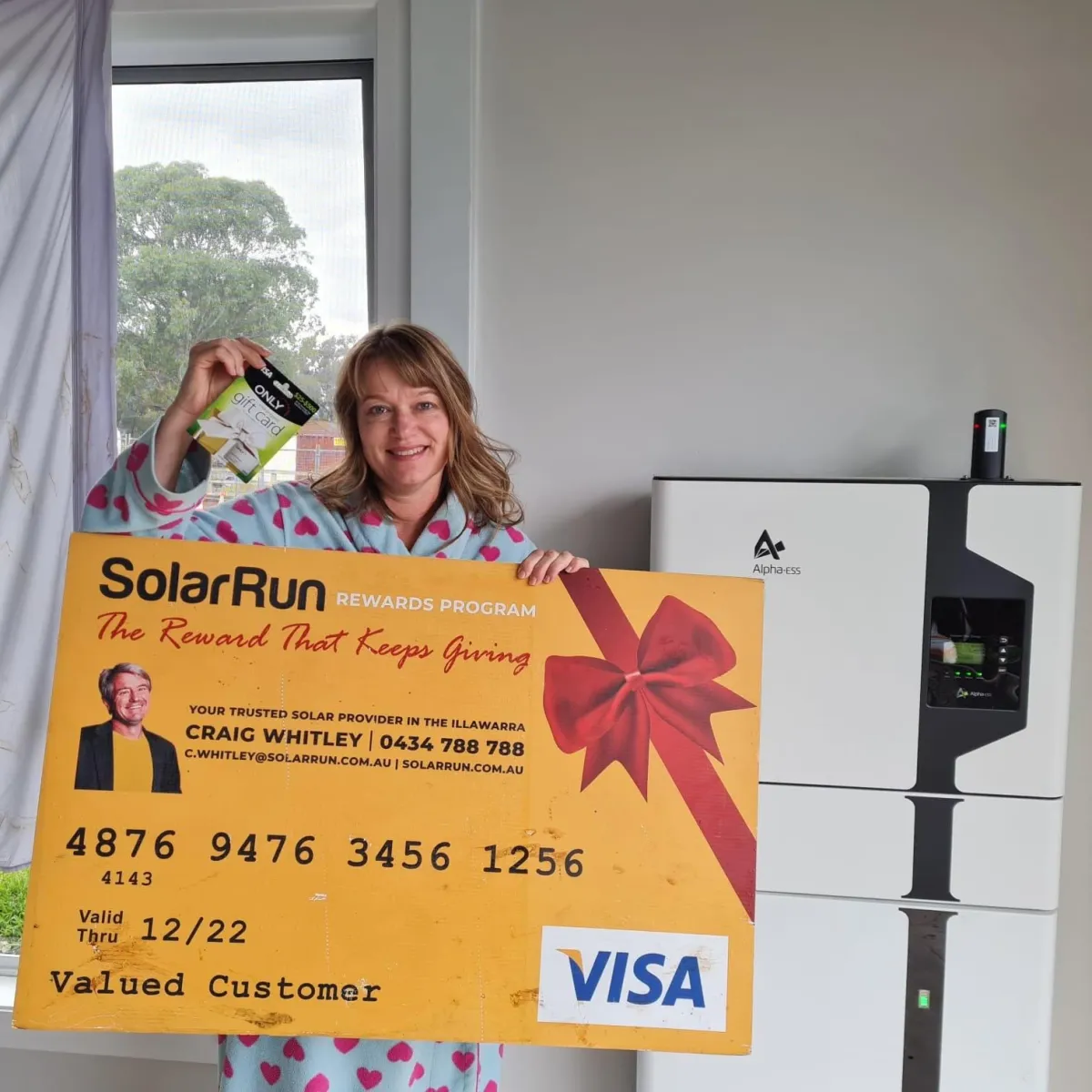 Happy customer Solar battery Mount Martha
