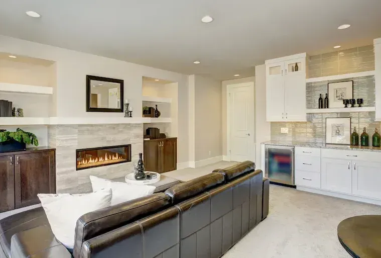 A basement remodeled by Miller Home Group in Lancaster County, PA