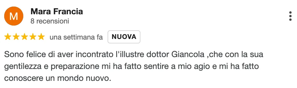 Recensione Dr Franco Giancola 6