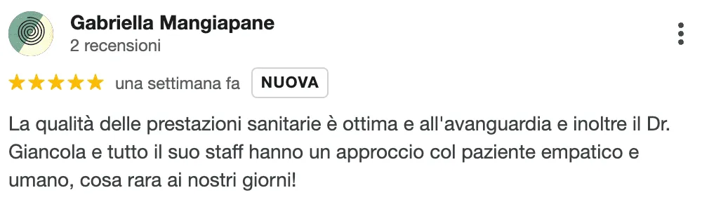 Recensione Dr Franco Giancola 1