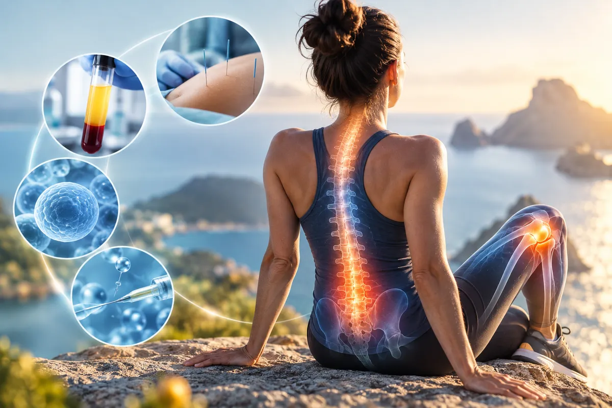 Trattamento del dolore senza chirurgia con medicina rigenerativa, PRF, ozonoterapia e agopuntura per migliorare la mobilità e la qualità di vita.