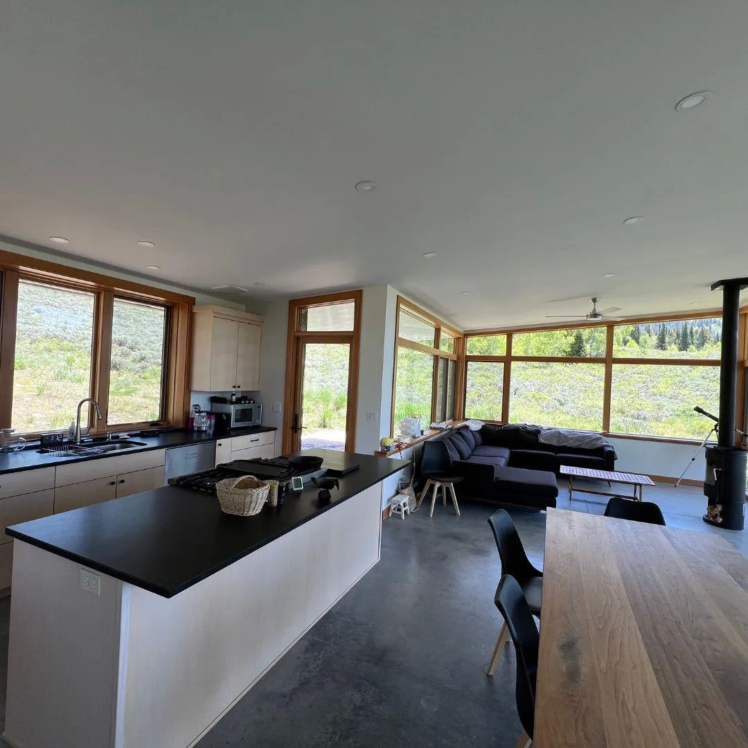 Interior view clean windows Logan Utah home - Mountain View Window Washing residential results