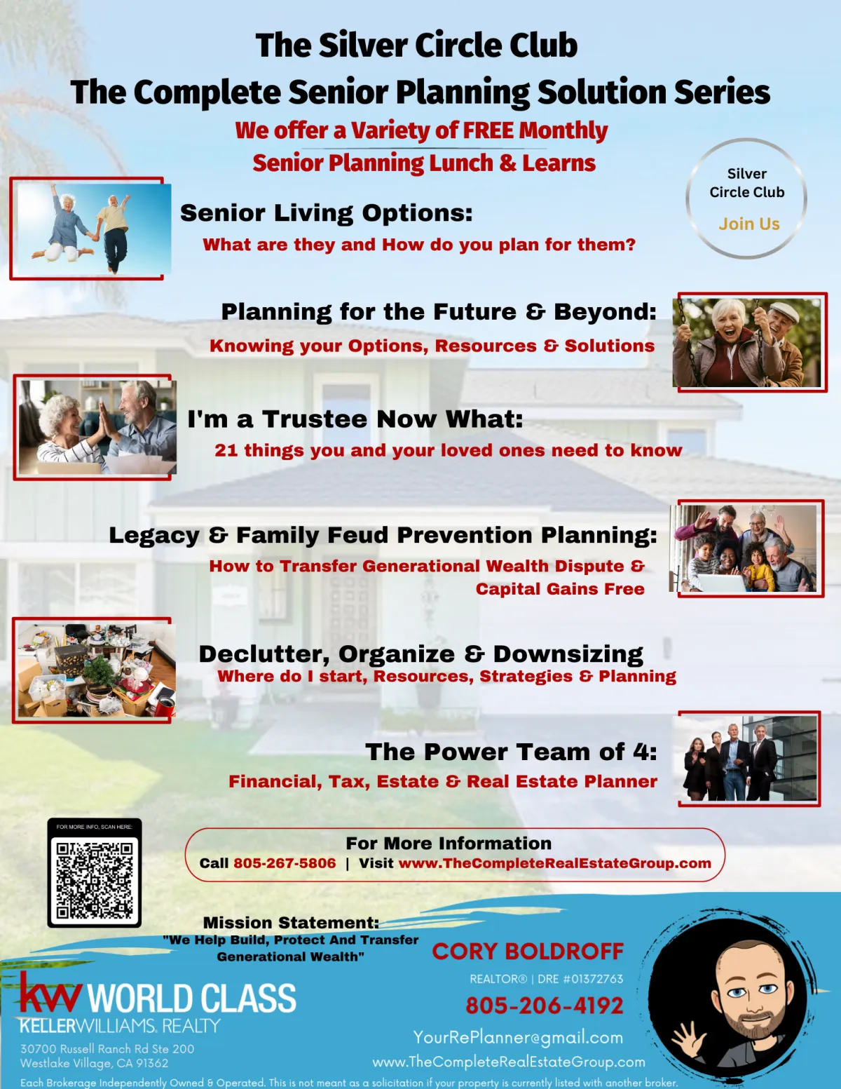 The Complete Real Estate Group - Cory Boldroff- Keller Williams Real Estate Planner Real Estate Planner Investor Series Lunch & Learn Tax Stratagies 1031 Exchange CPA Estate Financial Planner and Real Estate Planner- Silver Circle Club