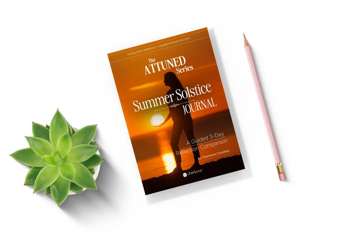 ATTUNED companion journal by Charleene Closshey — guided frequency practice