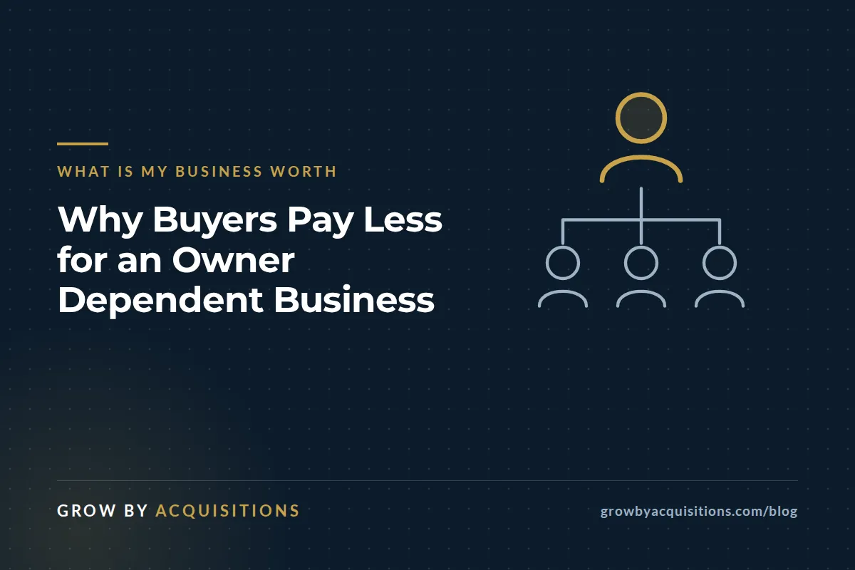 Why Buyers Pay Less for an Owner Dependent Business