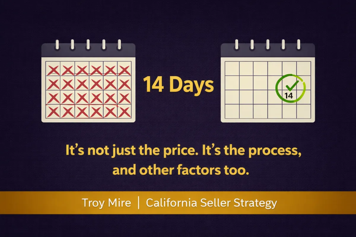 The MLS Takes 60 to 90 Days. A Cash Offer Closes in 14. Here Is When That Trade Makes Sense for a California Seller.