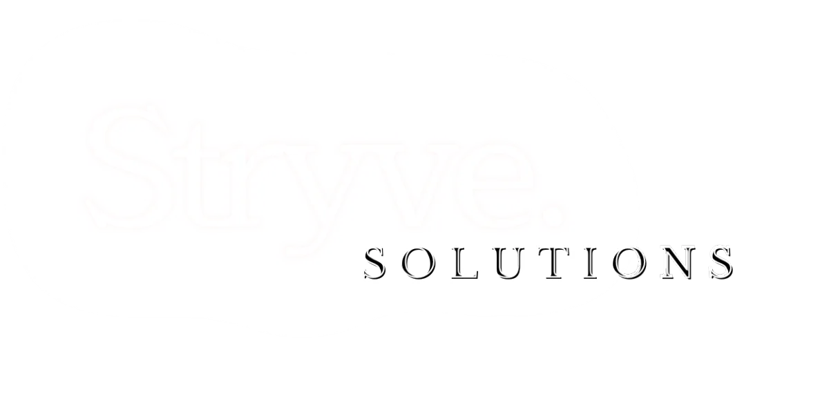 Stryve Solutions logo with a glowing effect, symbolizing modern marketing innovation and expertise