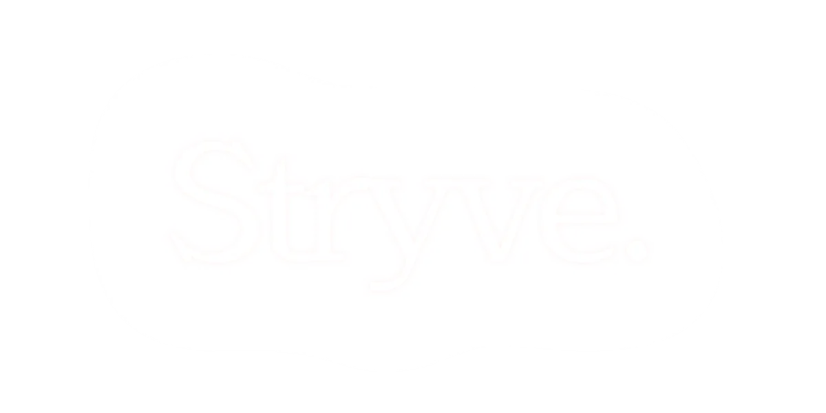 Stryve Solutions logo with a glowing effect, symbolizing modern marketing innovation and expertise