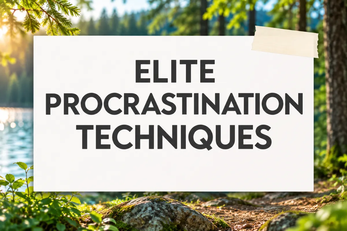 foresty image highlighting author procrastination techniques and solutions